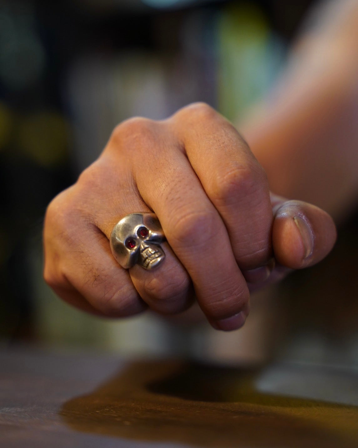 #337 1940s Skull Ring