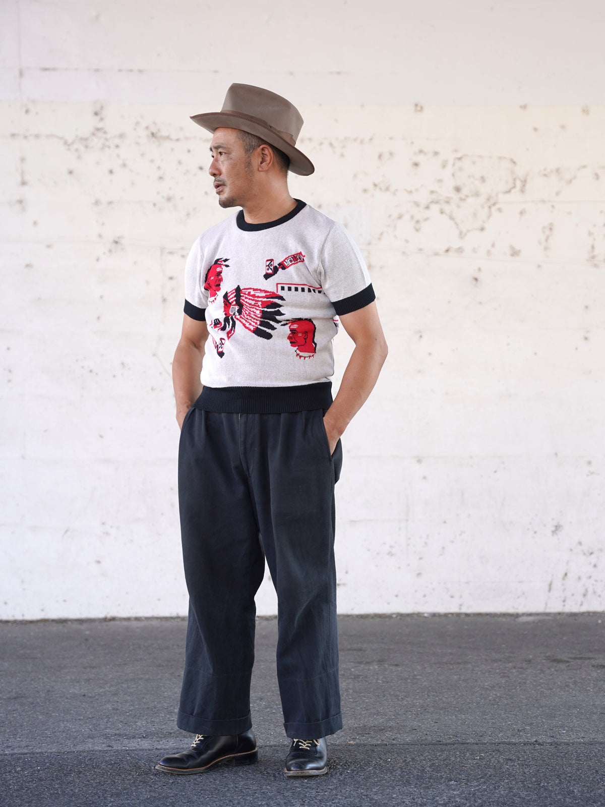 #270202 1950s Native American Jacquard Summer Knit
