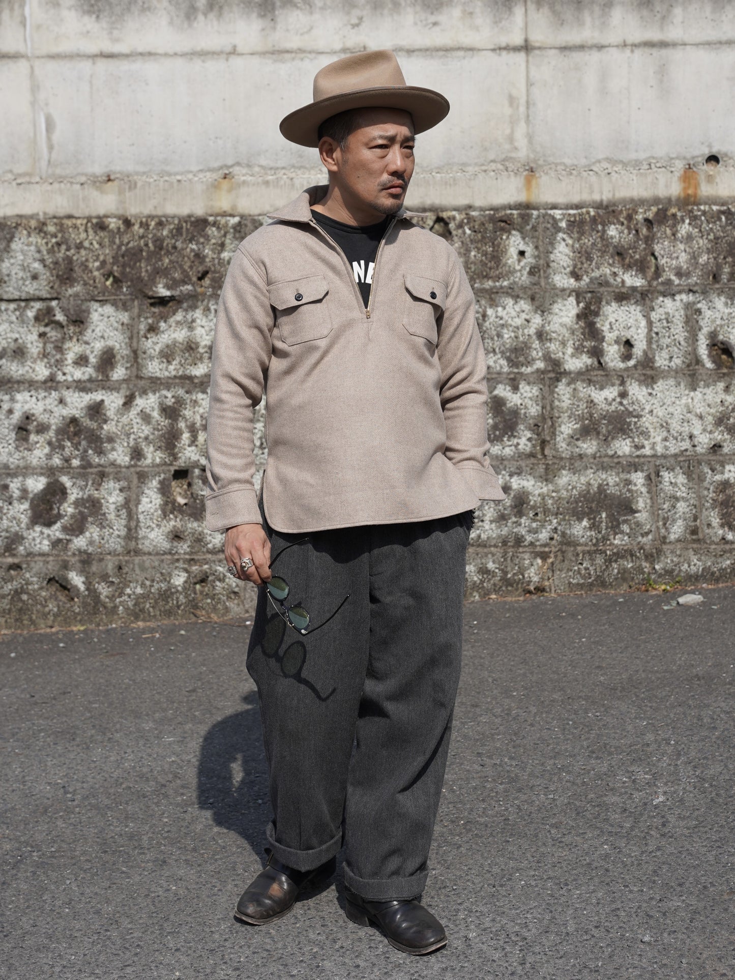 #498 1950 Zip Pullover Shirt