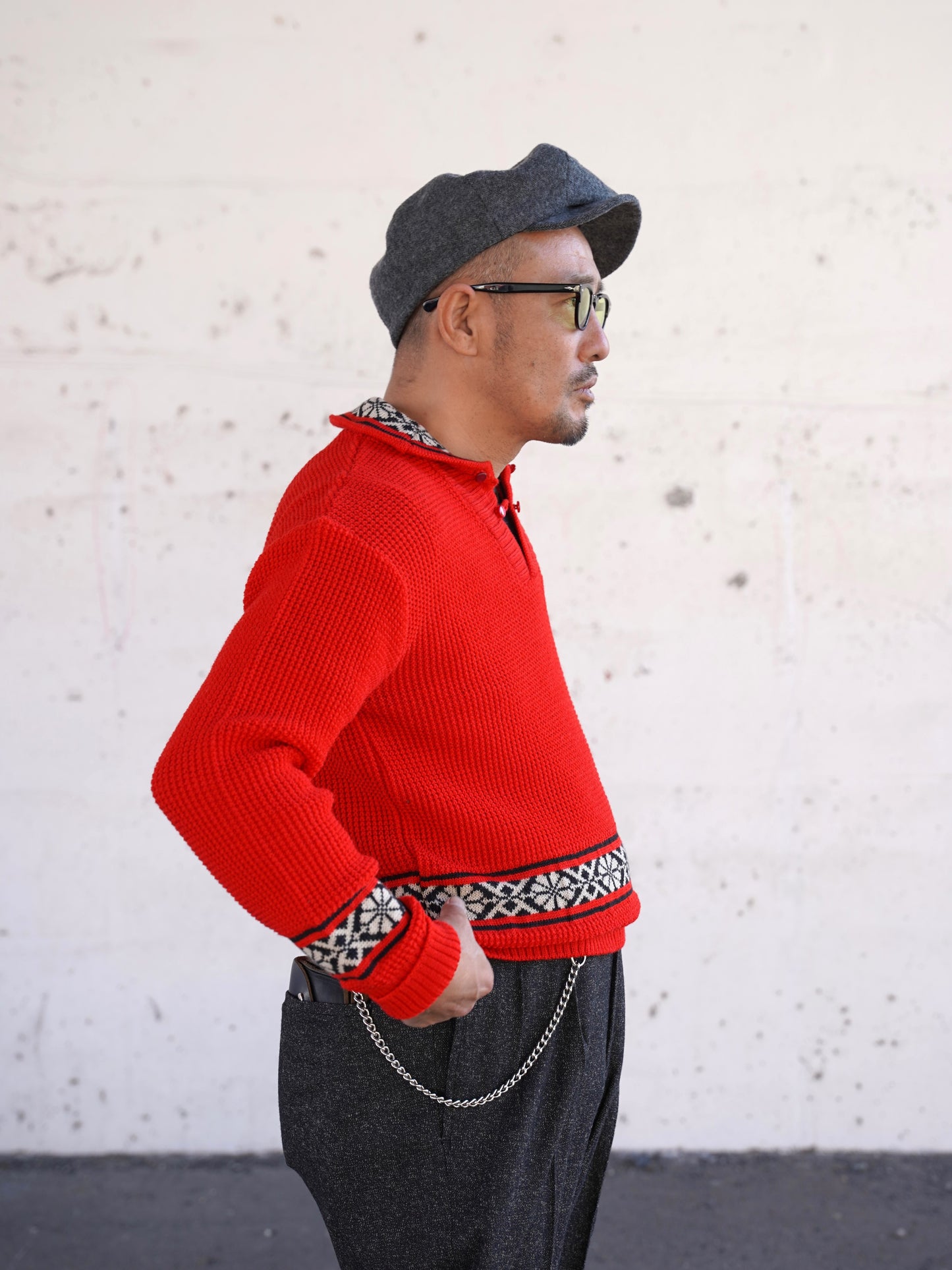 #240203 1950s Dutch-collar Knit
