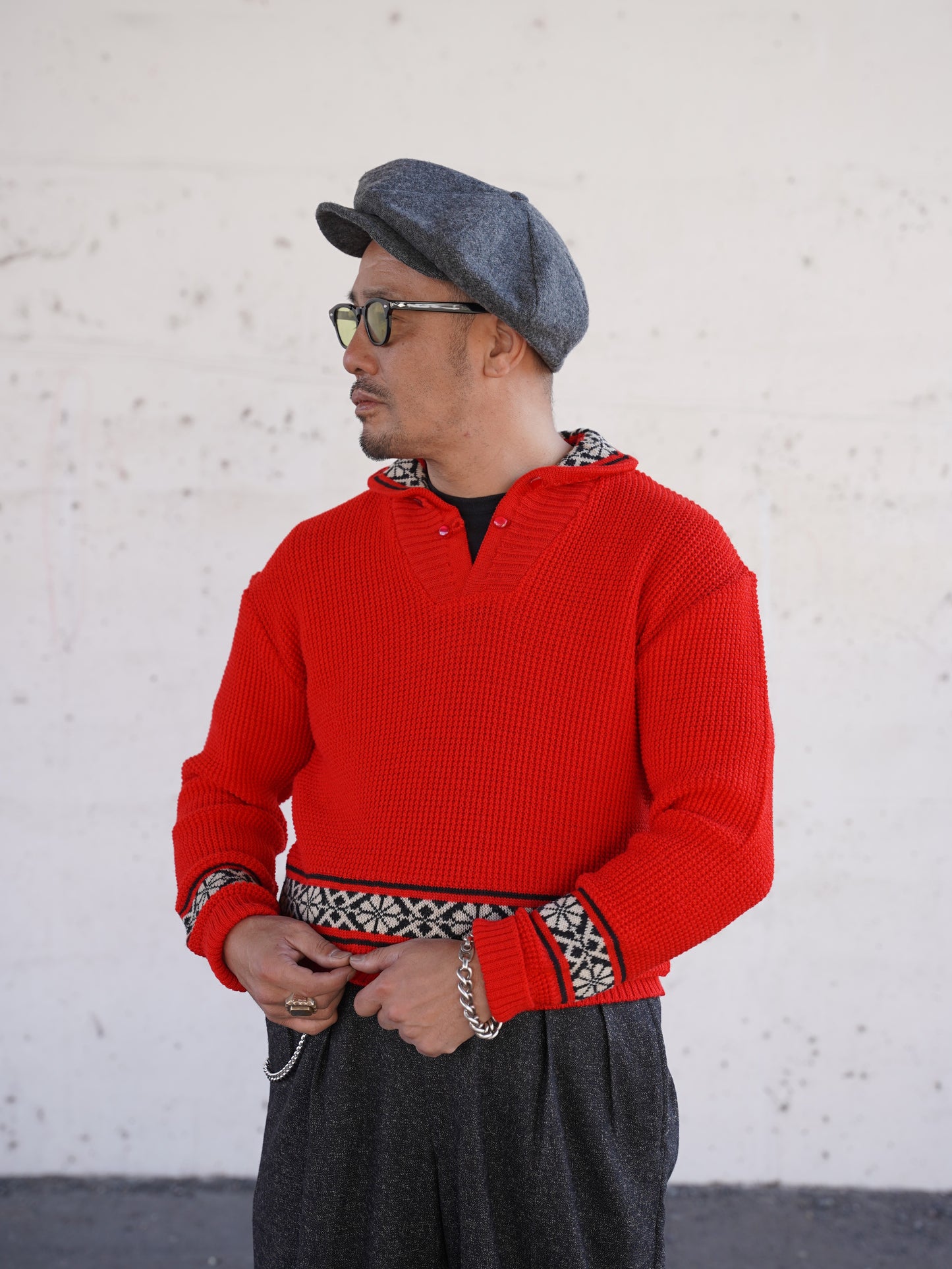 #240203 1950s Dutch-collar Knit