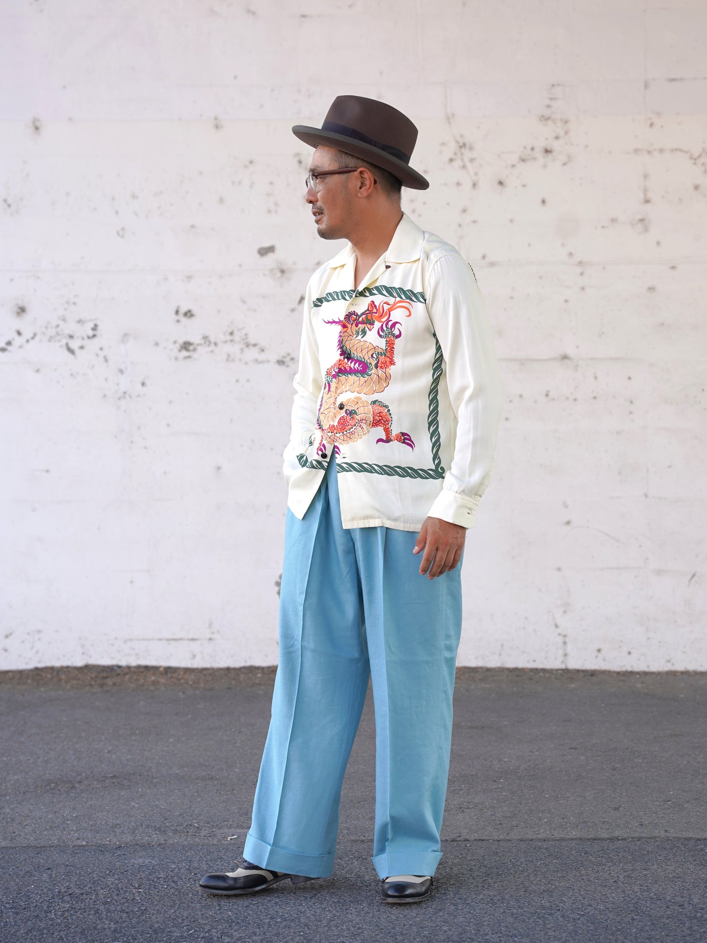 #260101 1950s L/S Shirt - Dragon