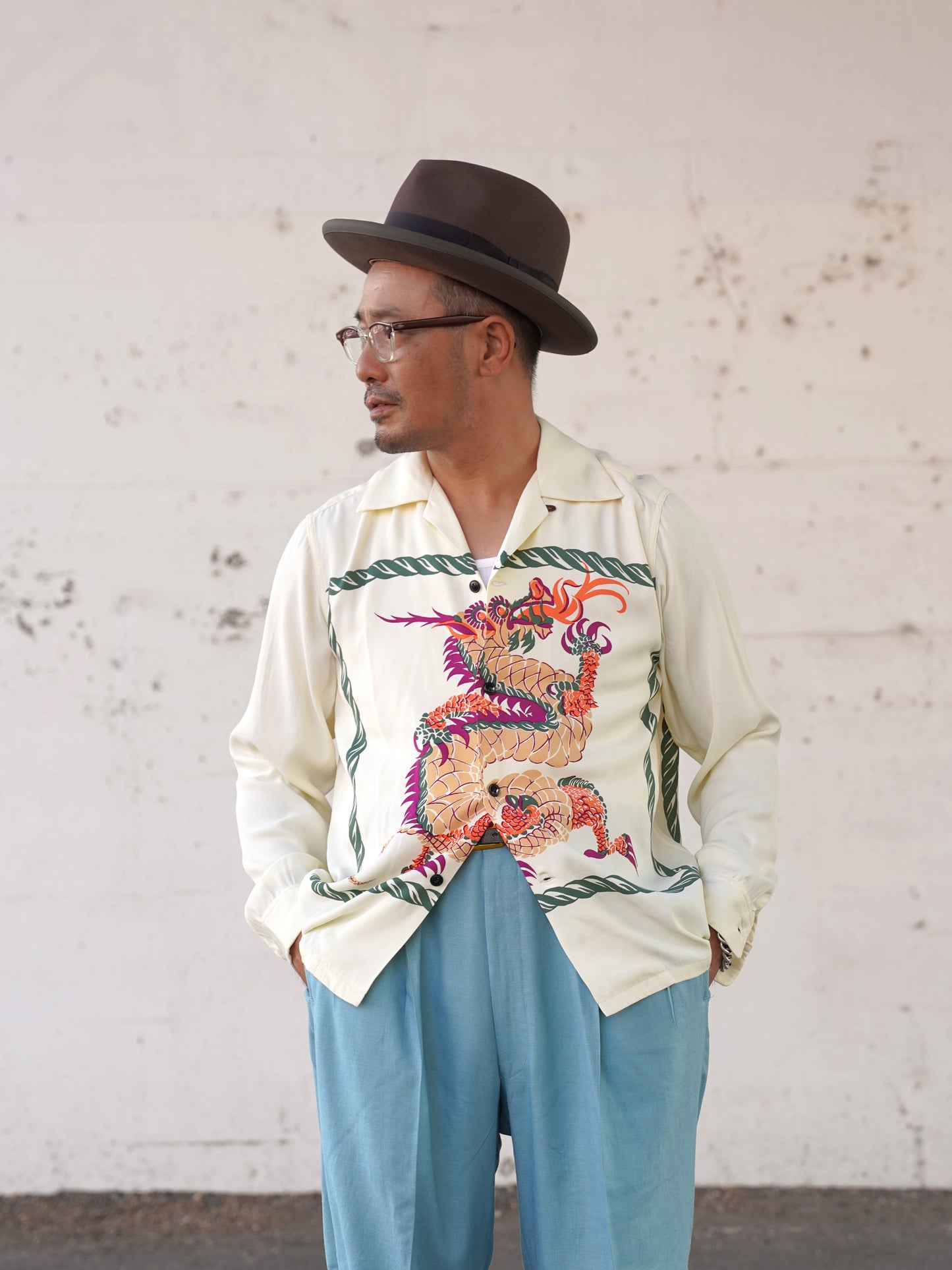 #260101 1950s L/S Shirt - Dragon
