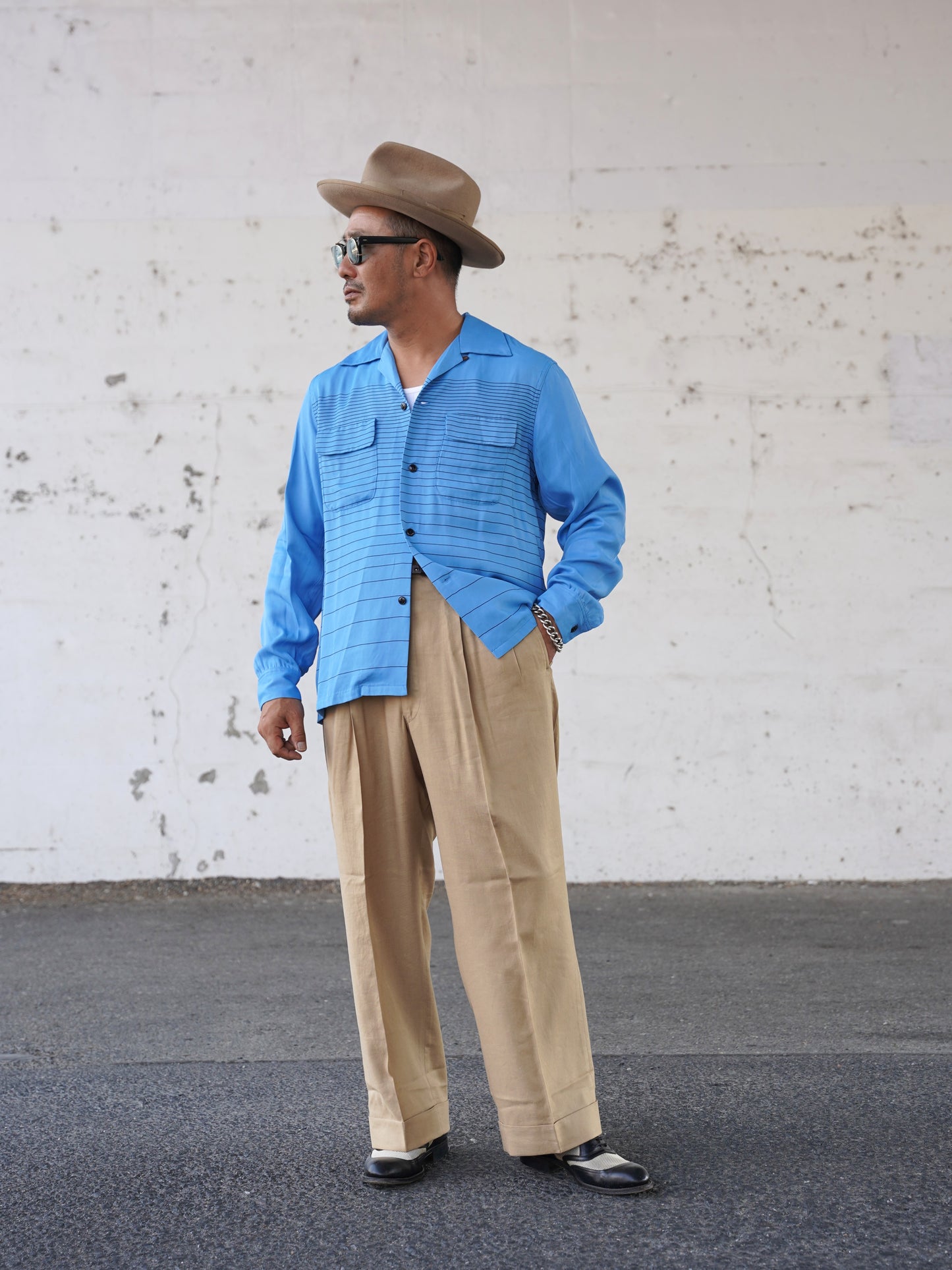 #260104 1950s L/S Shirt - Stripe