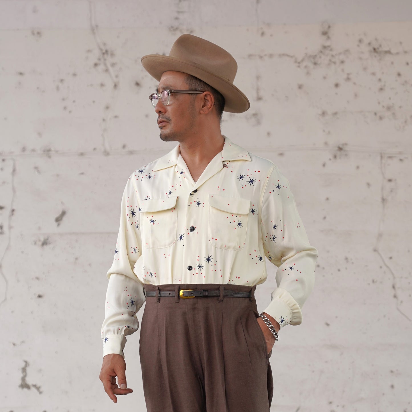 #260106 1950s L/S Shirt - Star