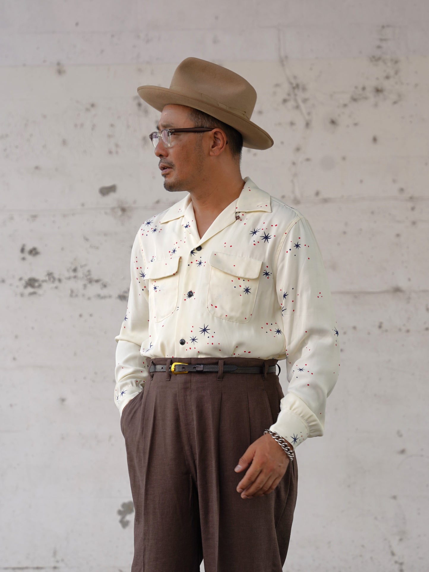 #260106 1950s L/S Shirt - Star