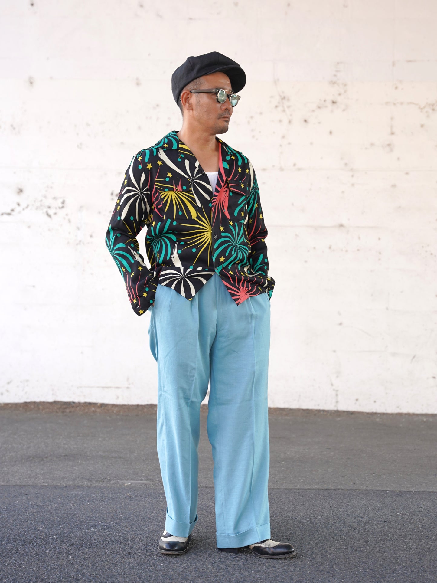 #260108 1950s L/S Shirt - Fireworks