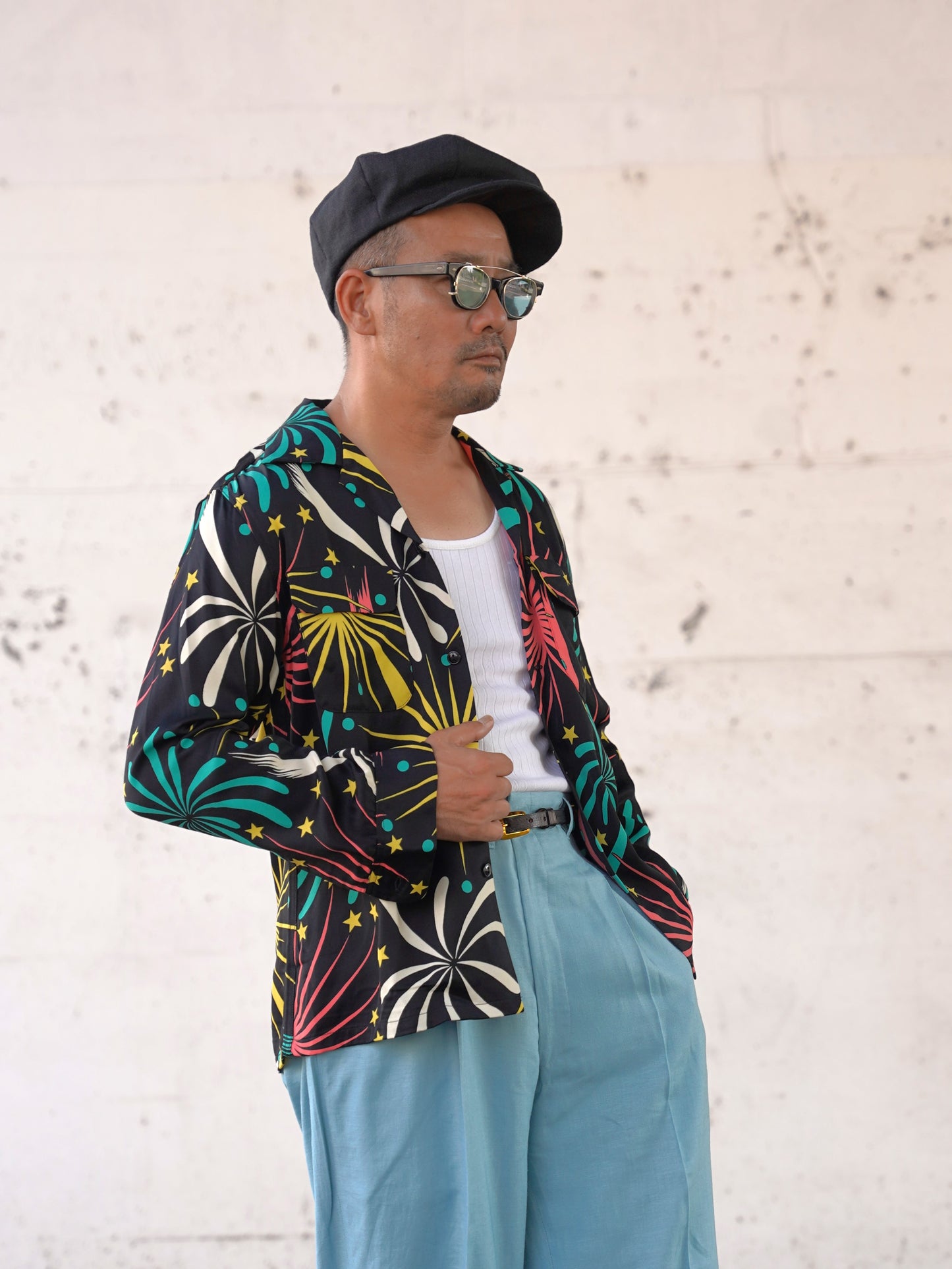 #260108 1950s L/S Shirt - Fireworks