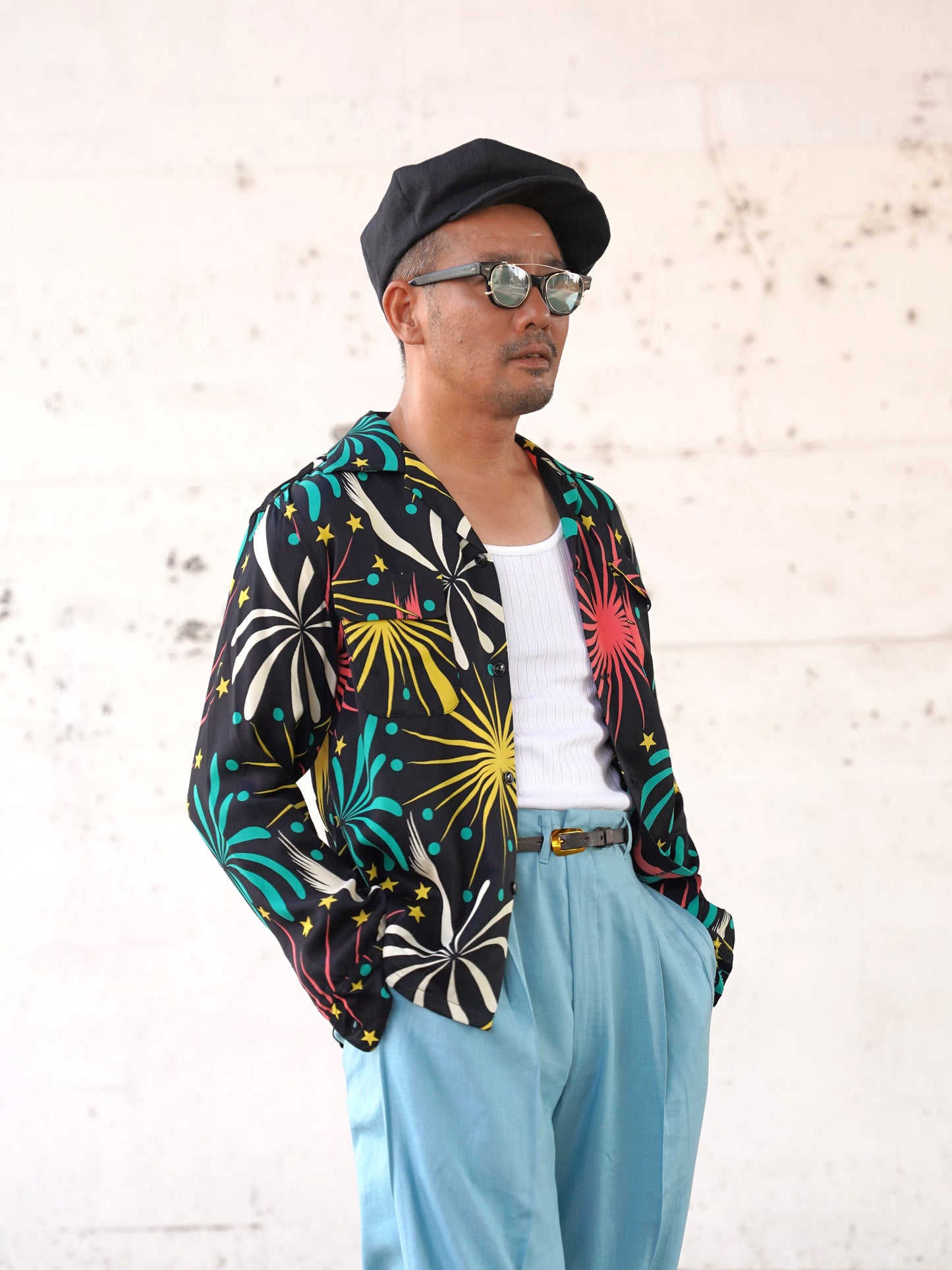 #260108 1950s L/S Shirt - Fireworks