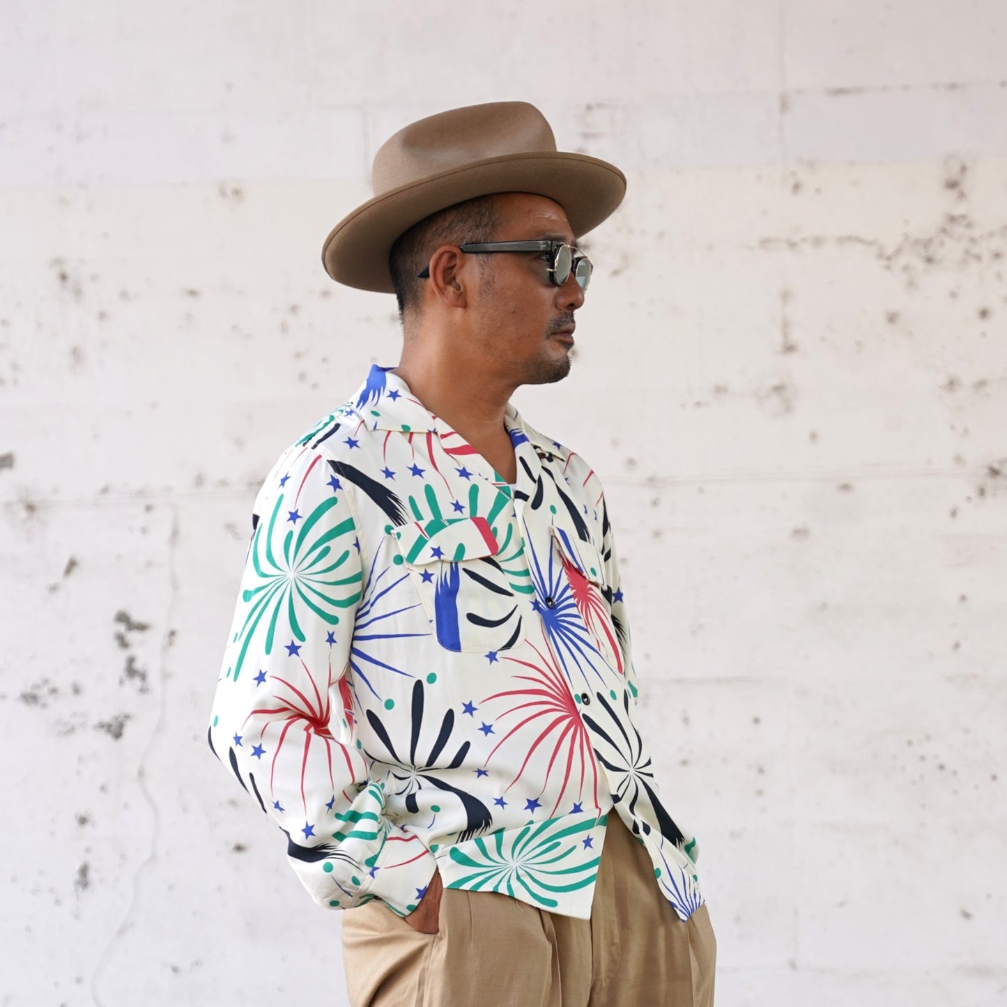 #260108 1950s L/S Shirt - Fireworks