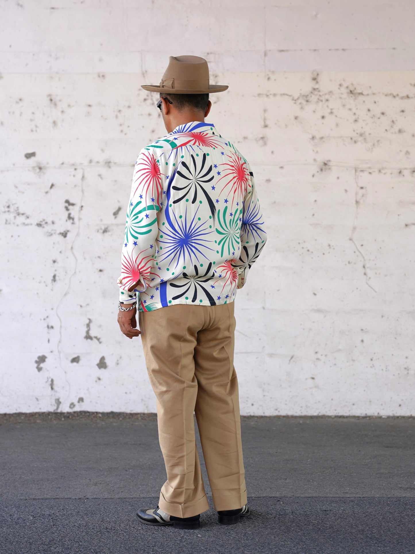 #260108 1950s L/S Shirt - Fireworks