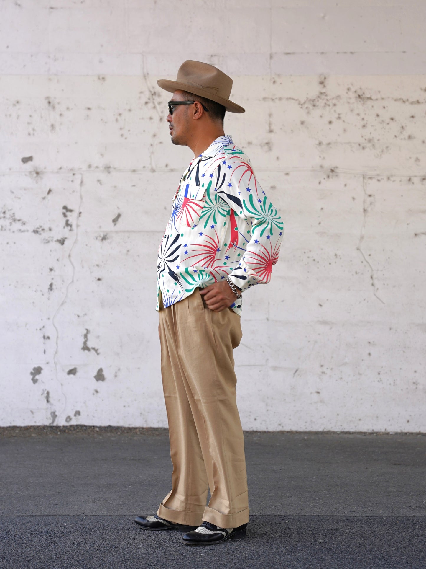 #260108 1950s L/S Shirt - Fireworks