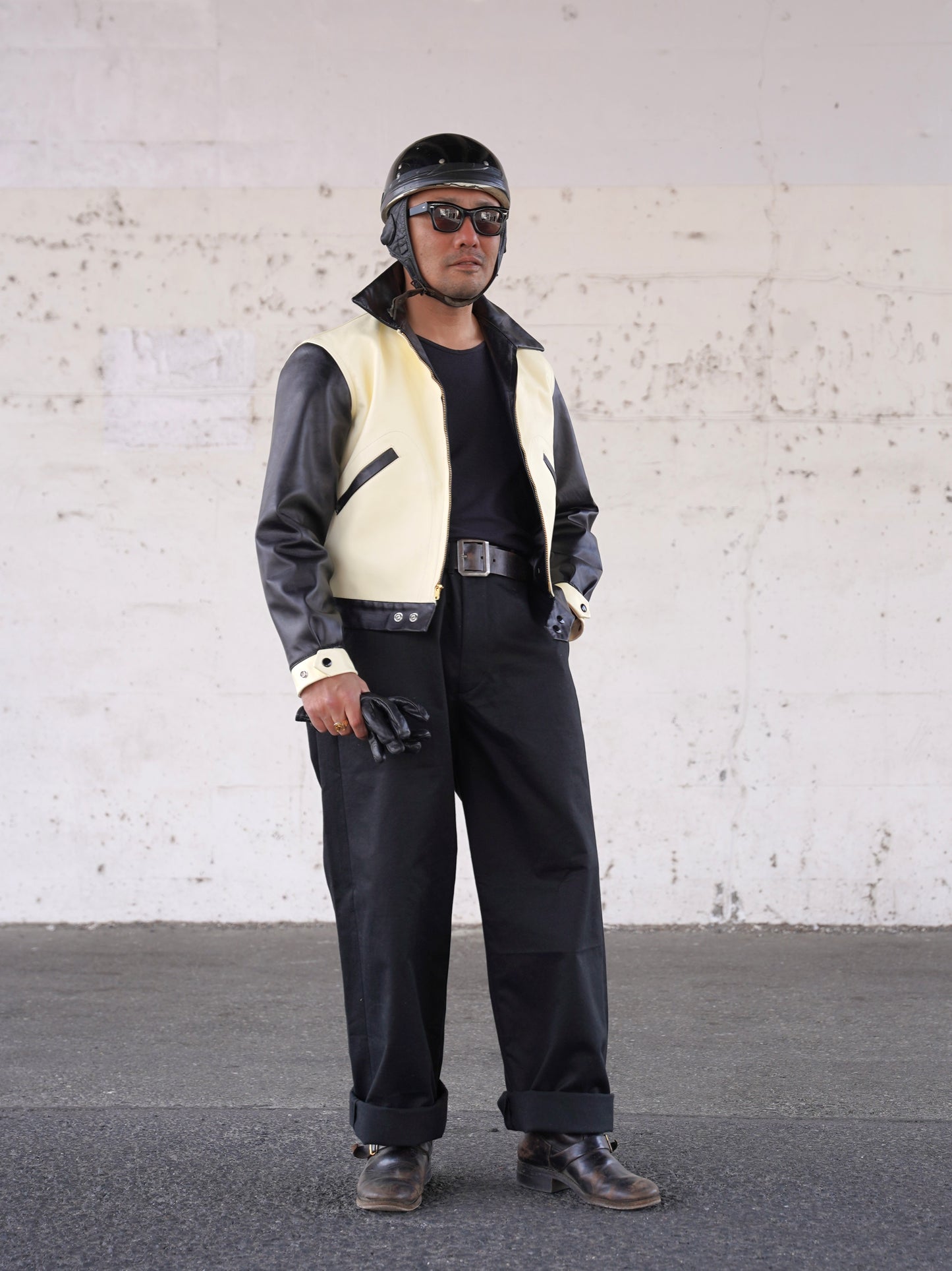 #260415 Horsehide Contrast Blouson