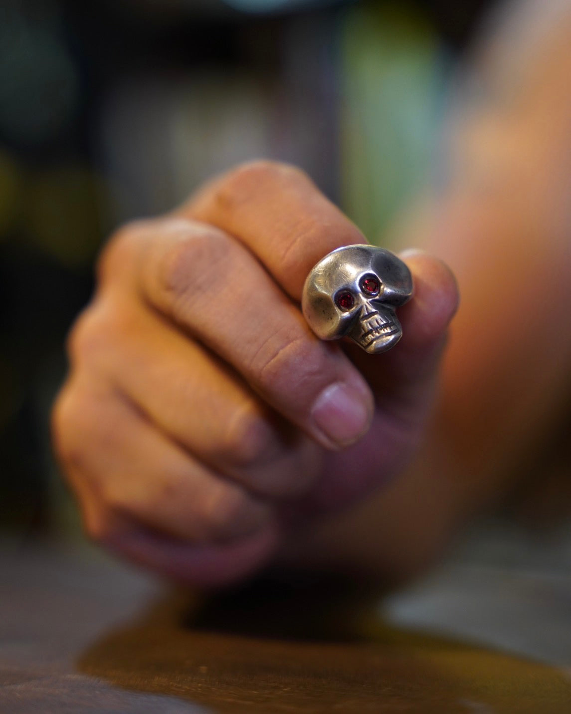 #337 1940s Skull Ring