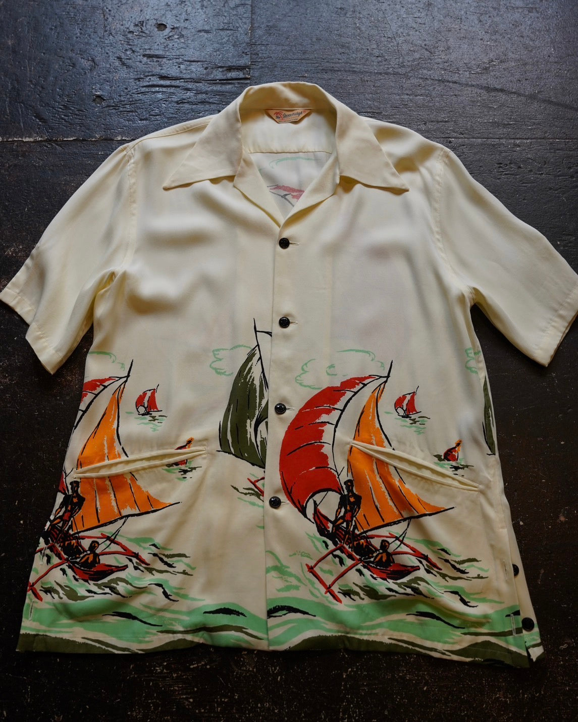 1940s Beach style S/S Shirt - Yacht｜商品ページ – The GROOVIN HIGH 