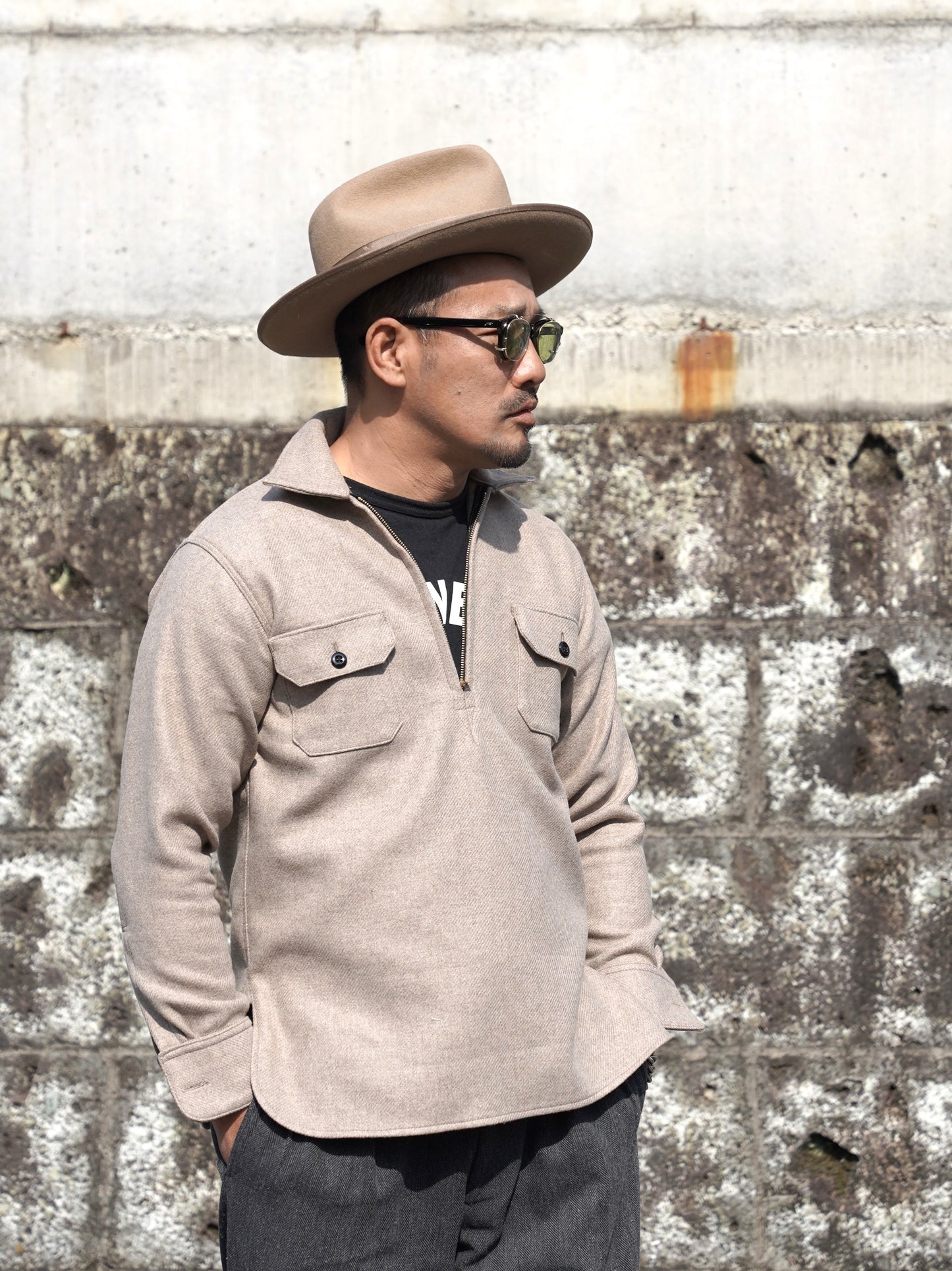 #498 1950 Zip Pullover Shirt