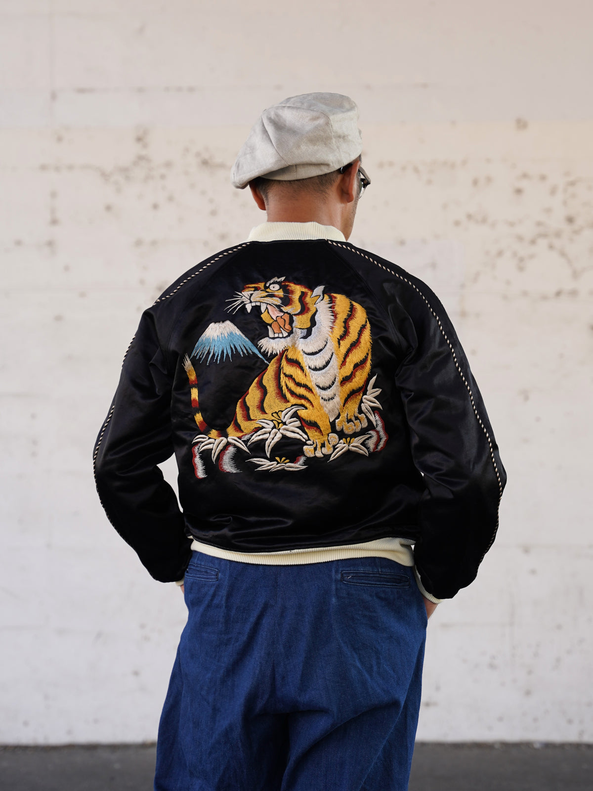 #270404 1950s Tiger Embroidery Sports Jacket