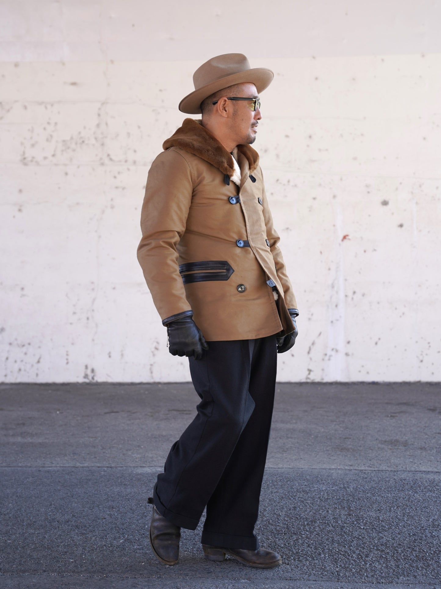 #240405 1940s Sheepskin Coat