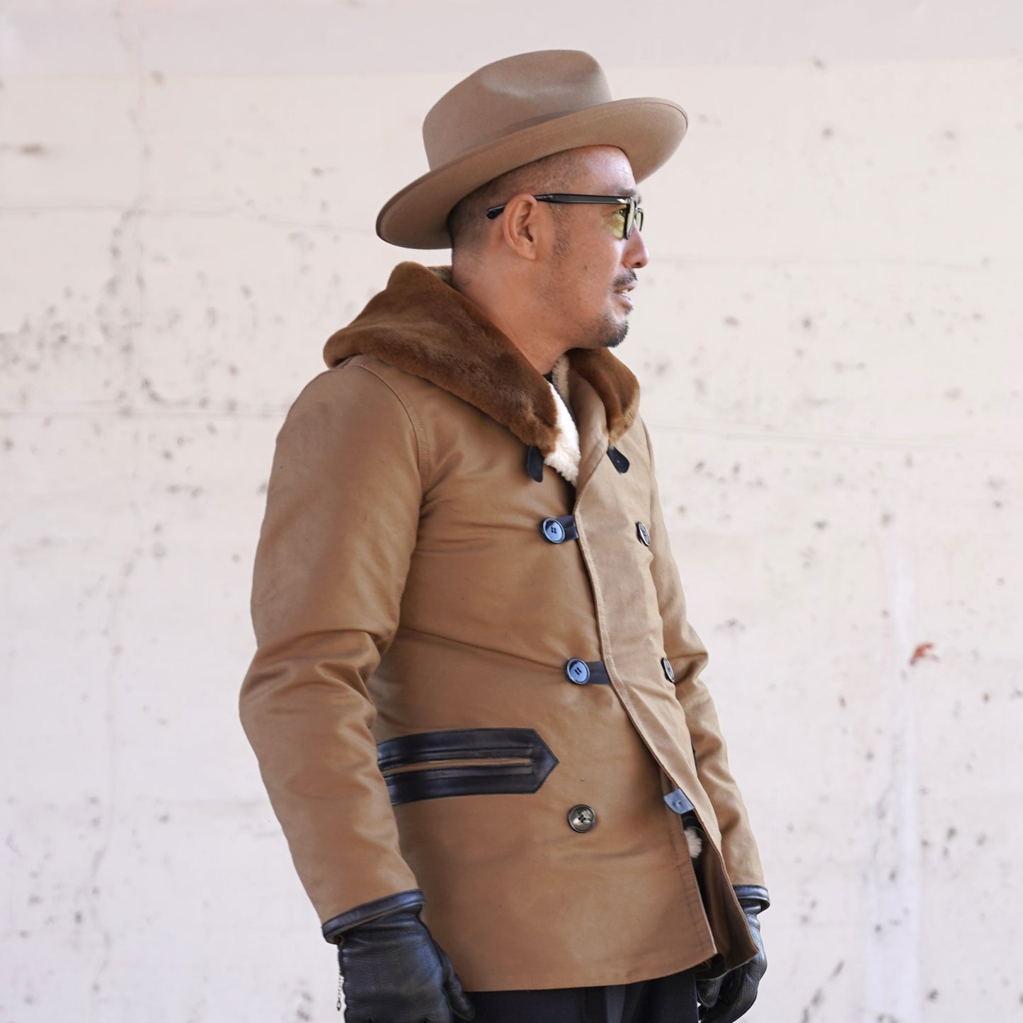 #240405 1940s Sheepskin Coat