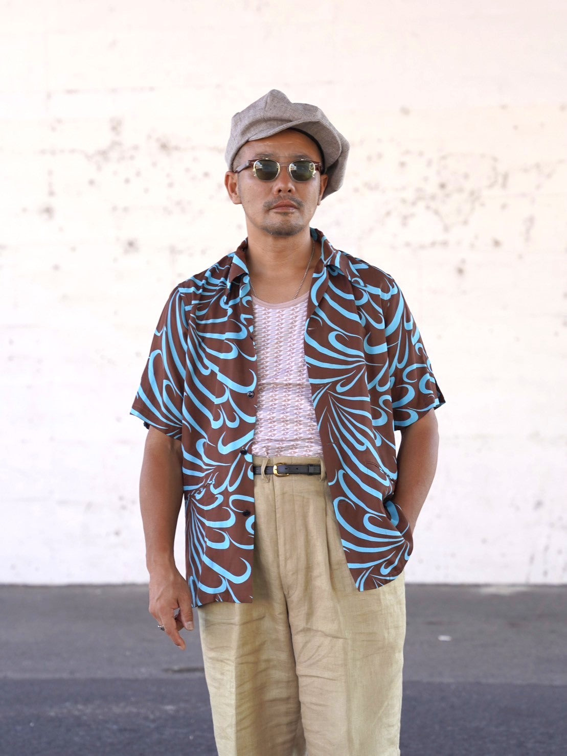 #548 1940s Beach style S/S Shirt