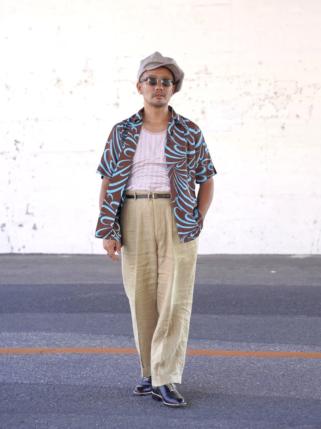 #548 1940s Beach style S/S Shirt