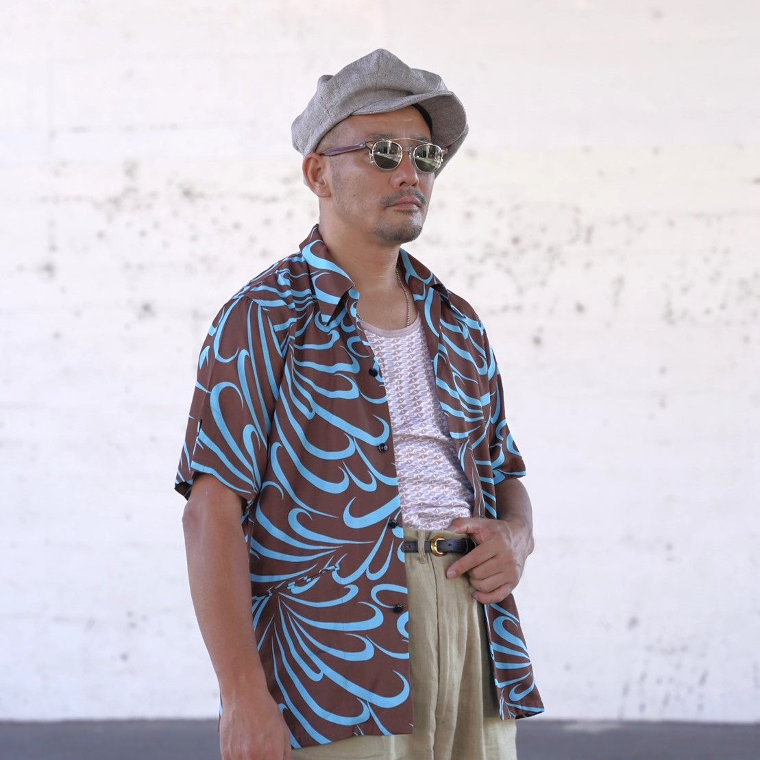 #548 1940s Beach style S/S Shirt