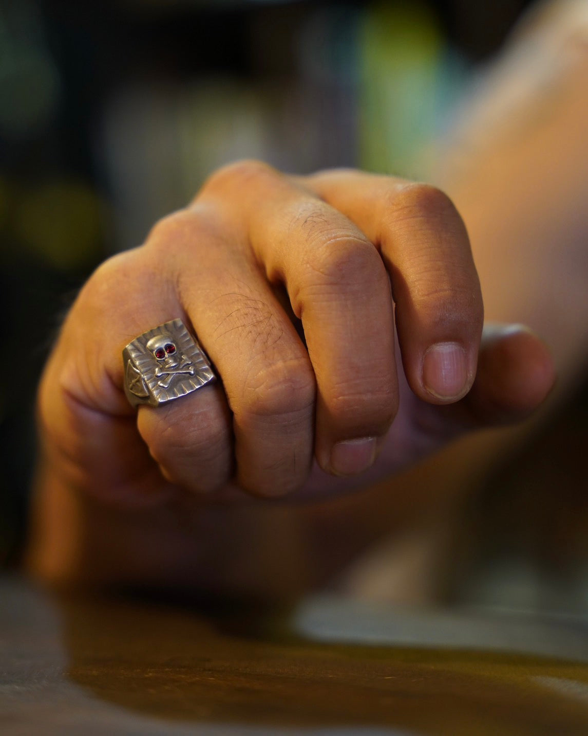 #383 1940s Skull Ring