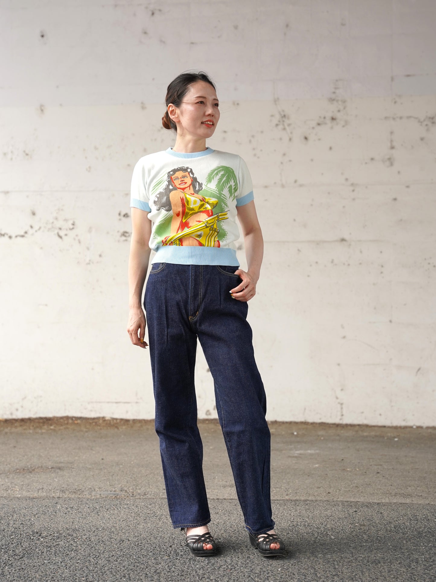 #250701 1950s Ladys Denim Pants【Old Devil Moon】