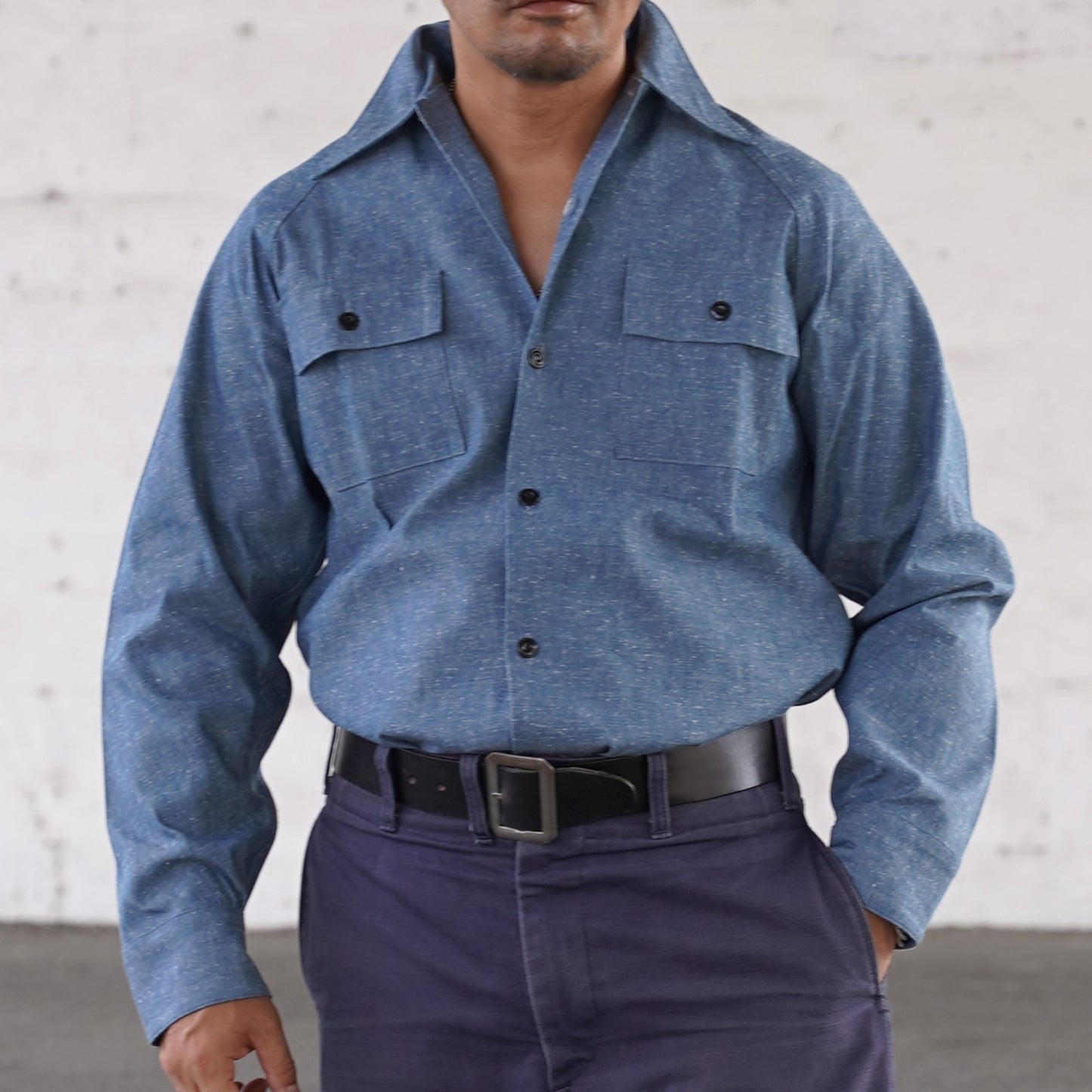 #561 1940s Cotton L/S Shirt