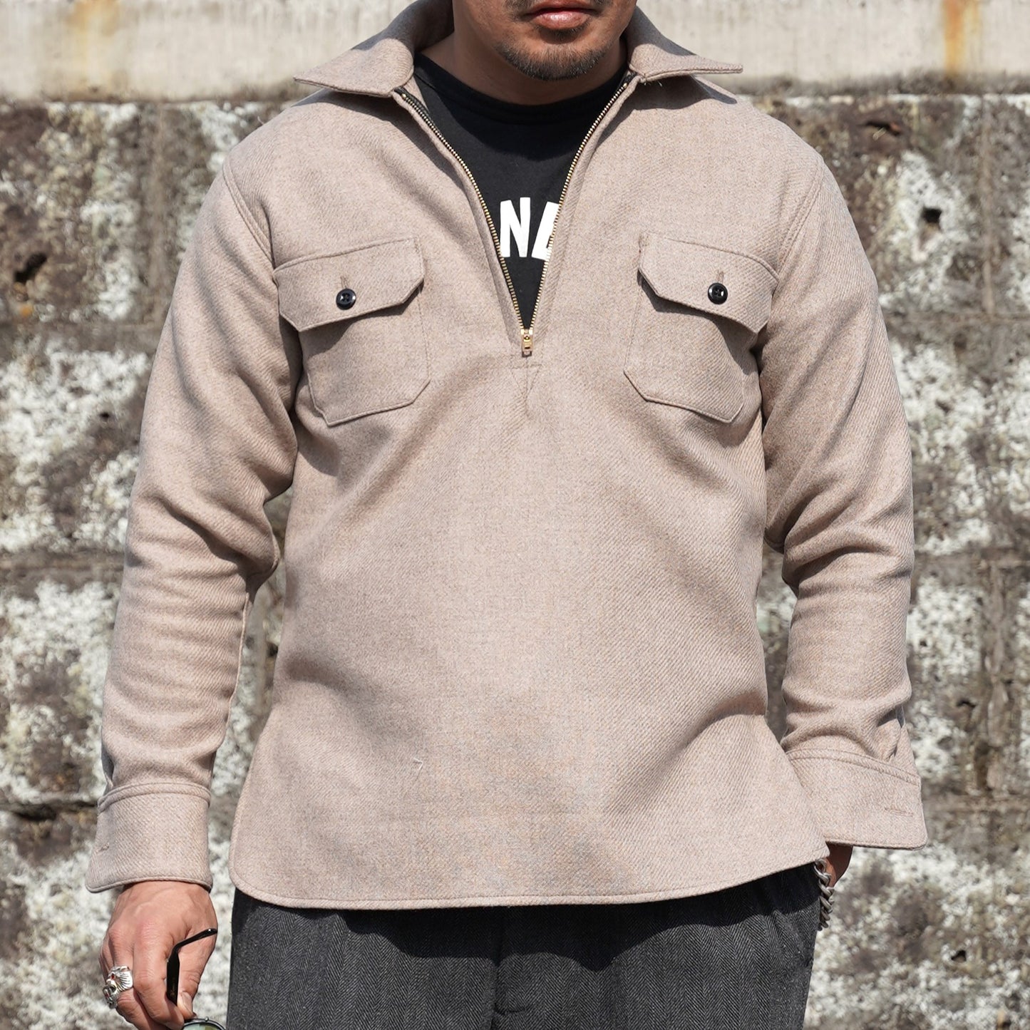 #498 1950 Zip Pullover Shirt