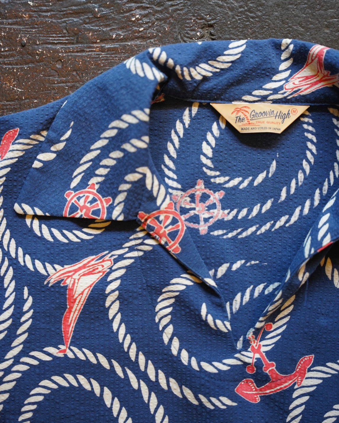 #472 1950s Pullover S/S Shirt / Anchor