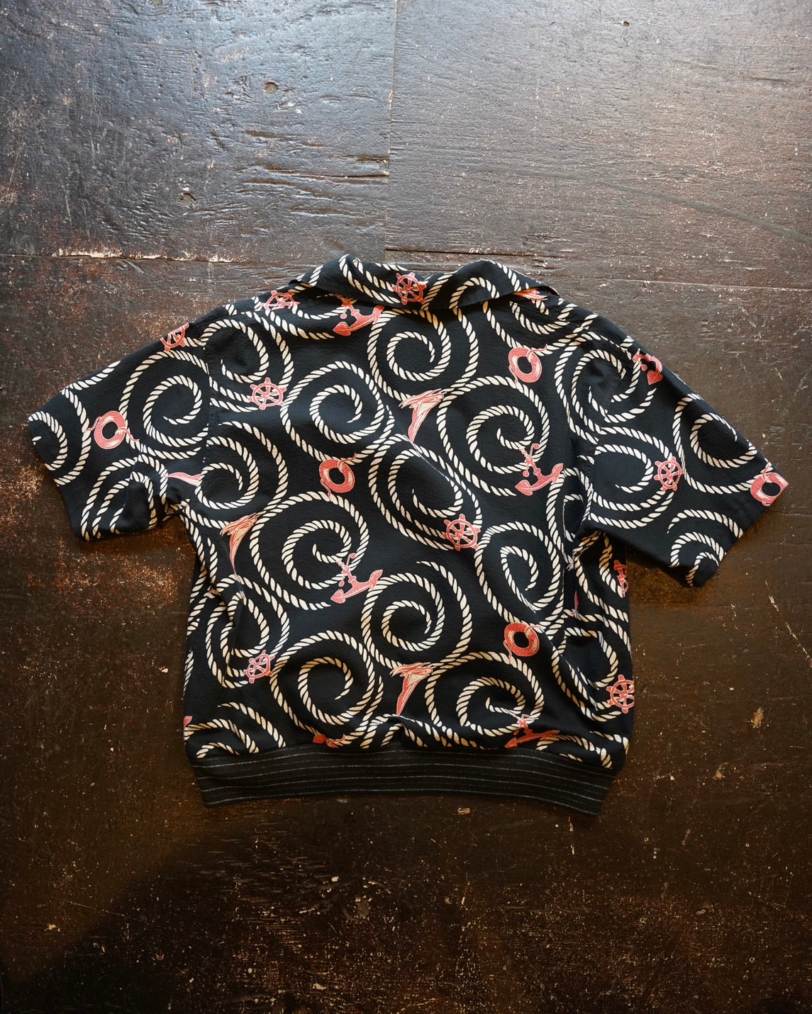 #472 1950s Pullover S/S Shirt / Anchor