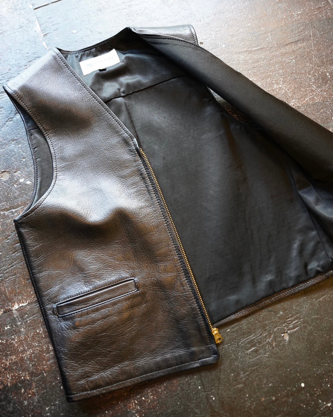 #401 1950s Leather Vest