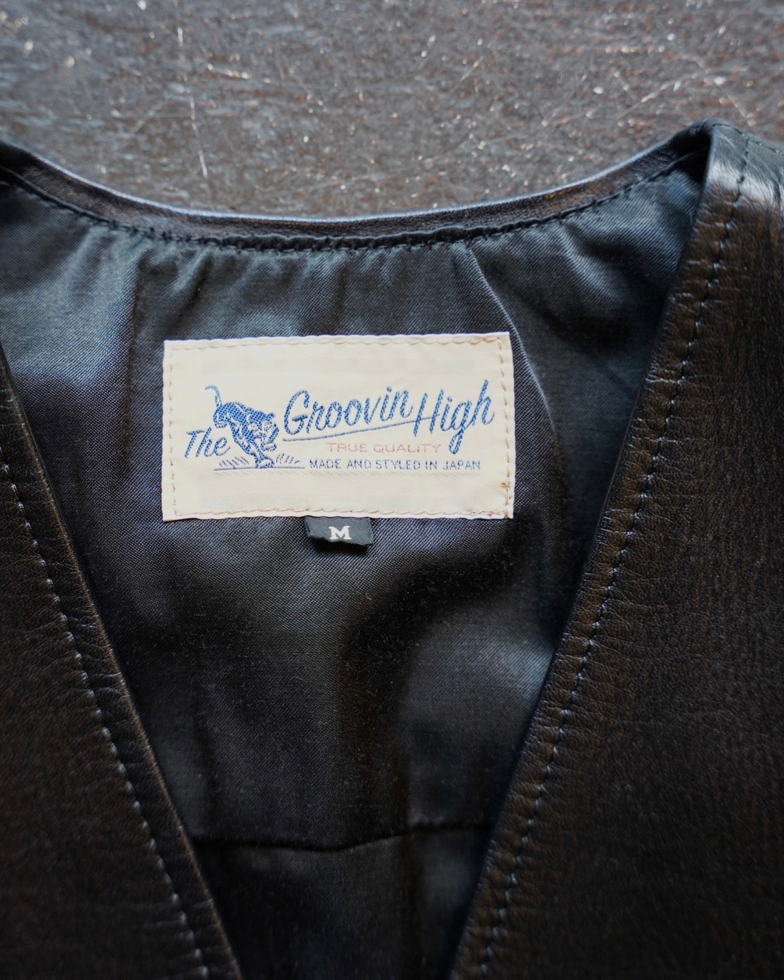 #401 1950s Leather Vest