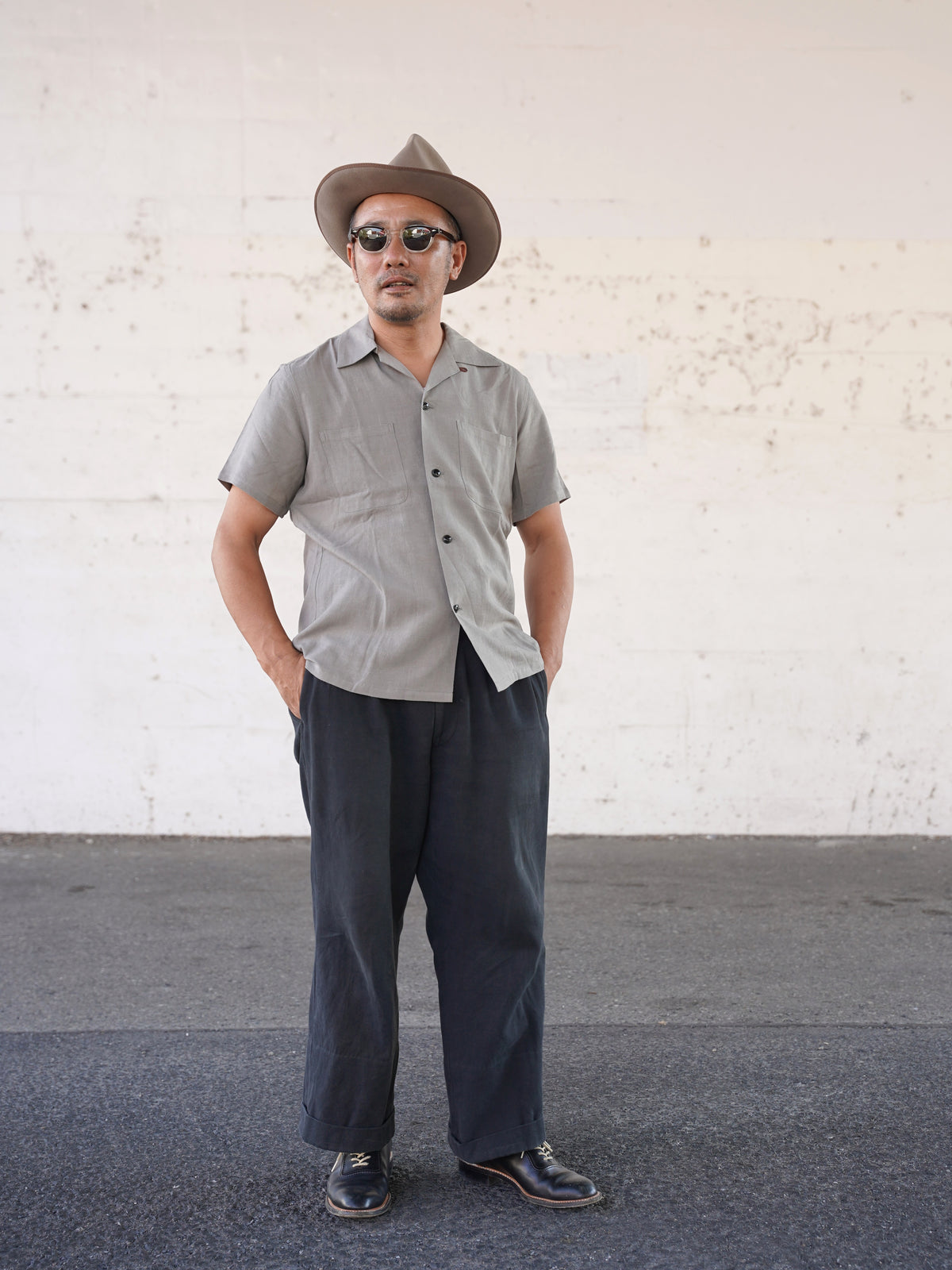 #270109 1950s Rayon Linen S/S Shirt