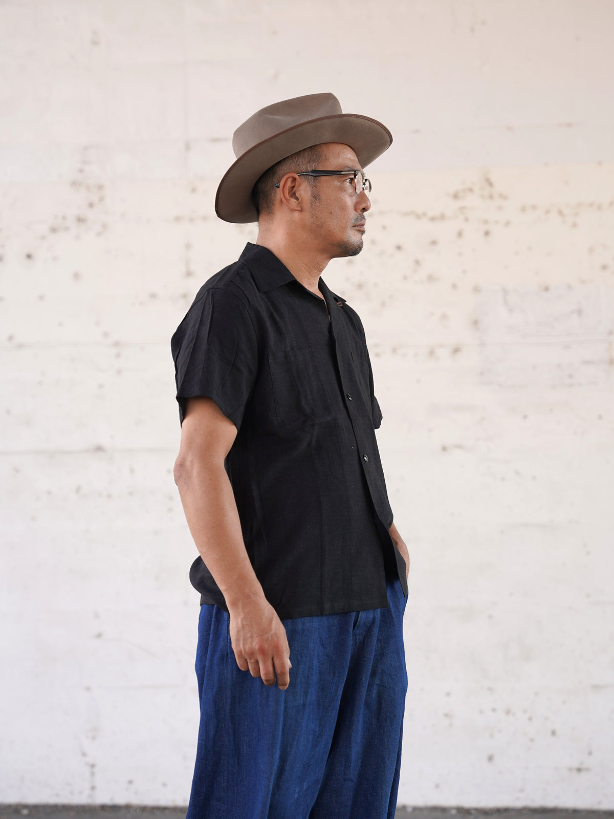 #270109 1950s Rayon Linen S/S Shirt