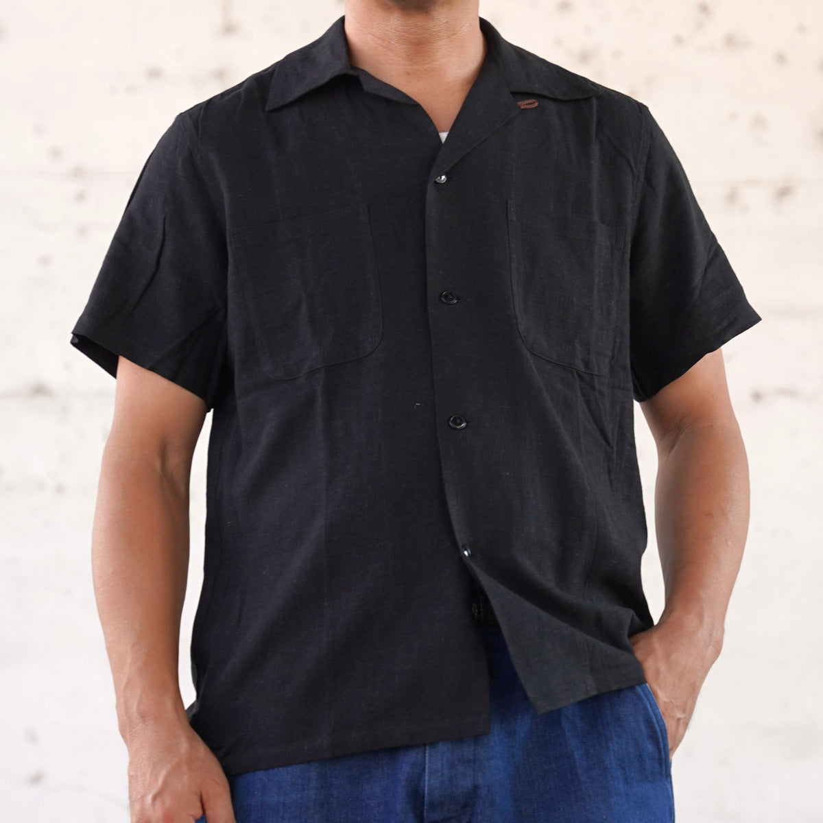 #270109 1950s Rayon Linen S/S Shirt