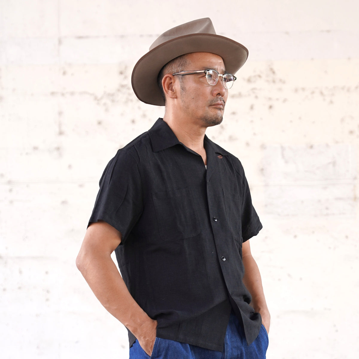 #270109 1950s Rayon Linen S/S Shirt