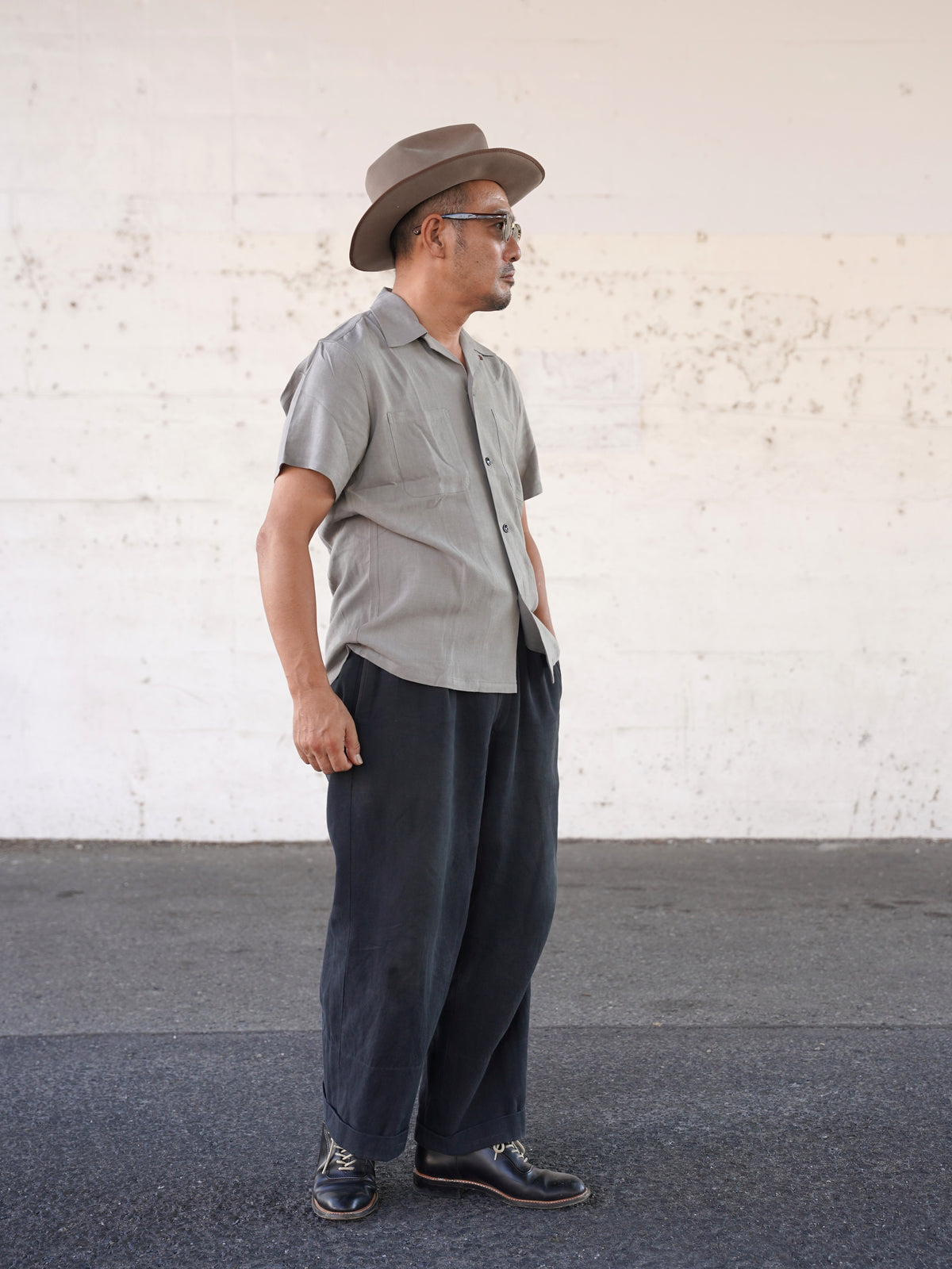 #270109 1950s Rayon Linen S/S Shirt