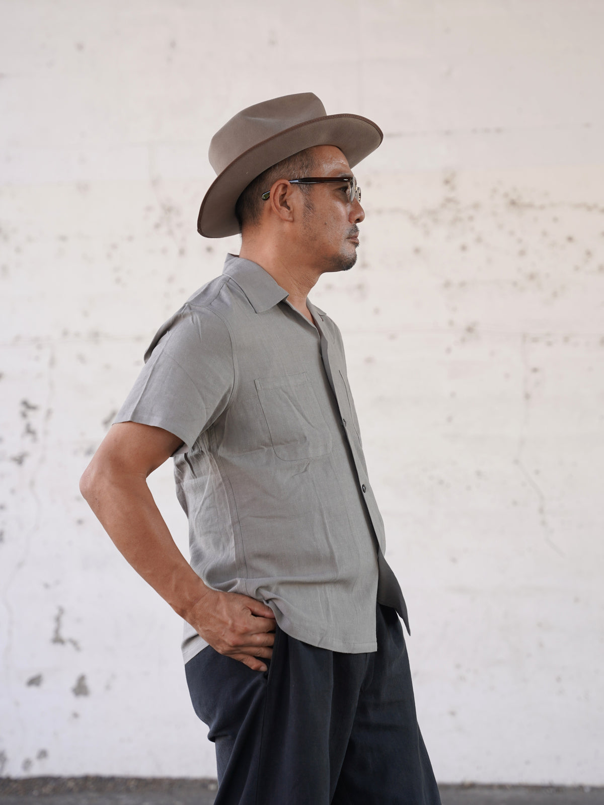 #270109 1950s Rayon Linen S/S Shirt