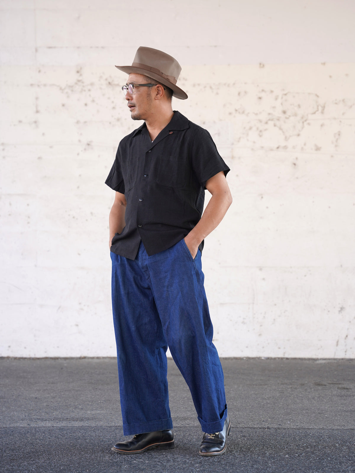 #270109 1950s Rayon Linen S/S Shirt