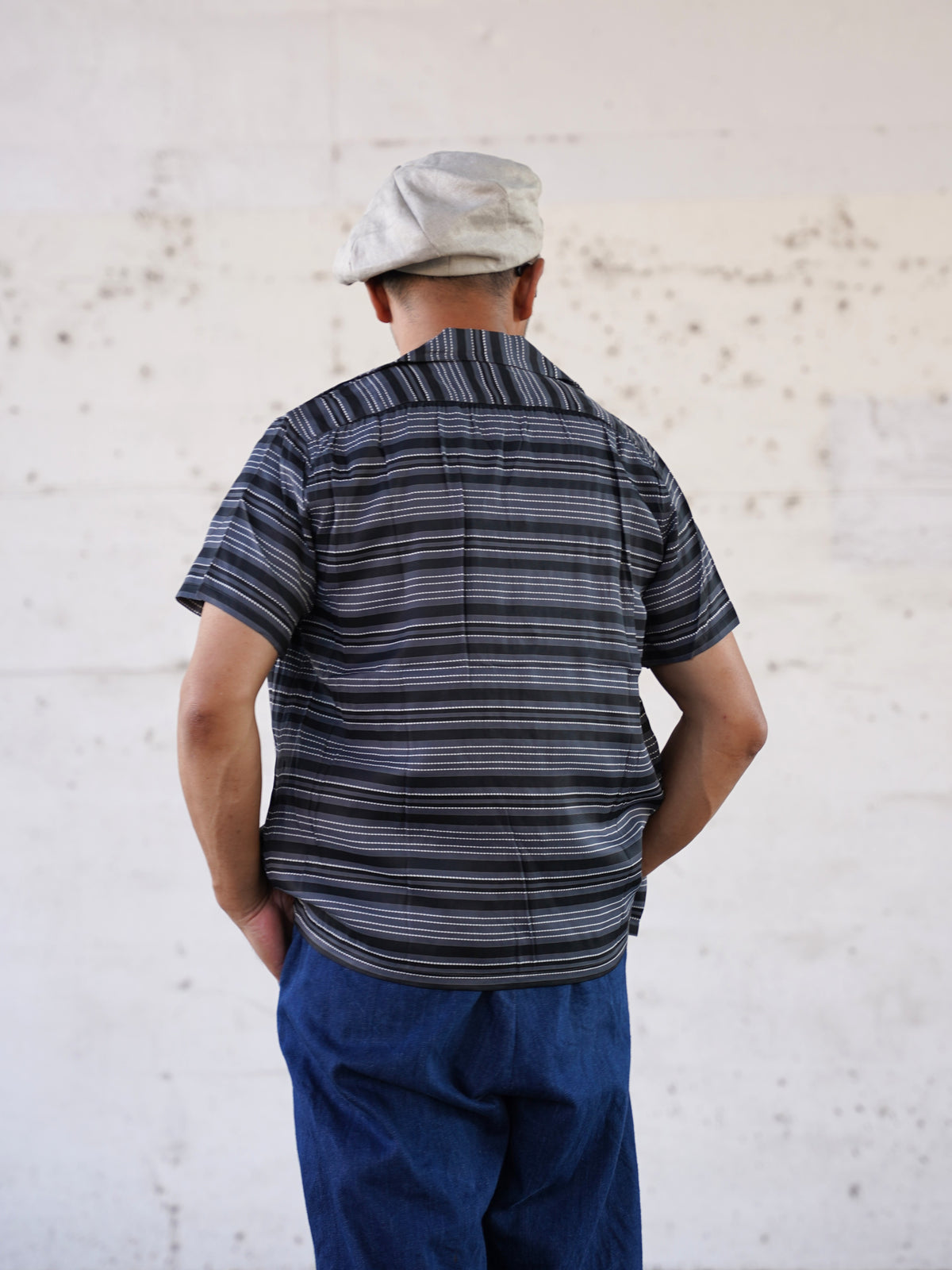 #270111 1950s Rayon Multi Stripe S/S Shirt