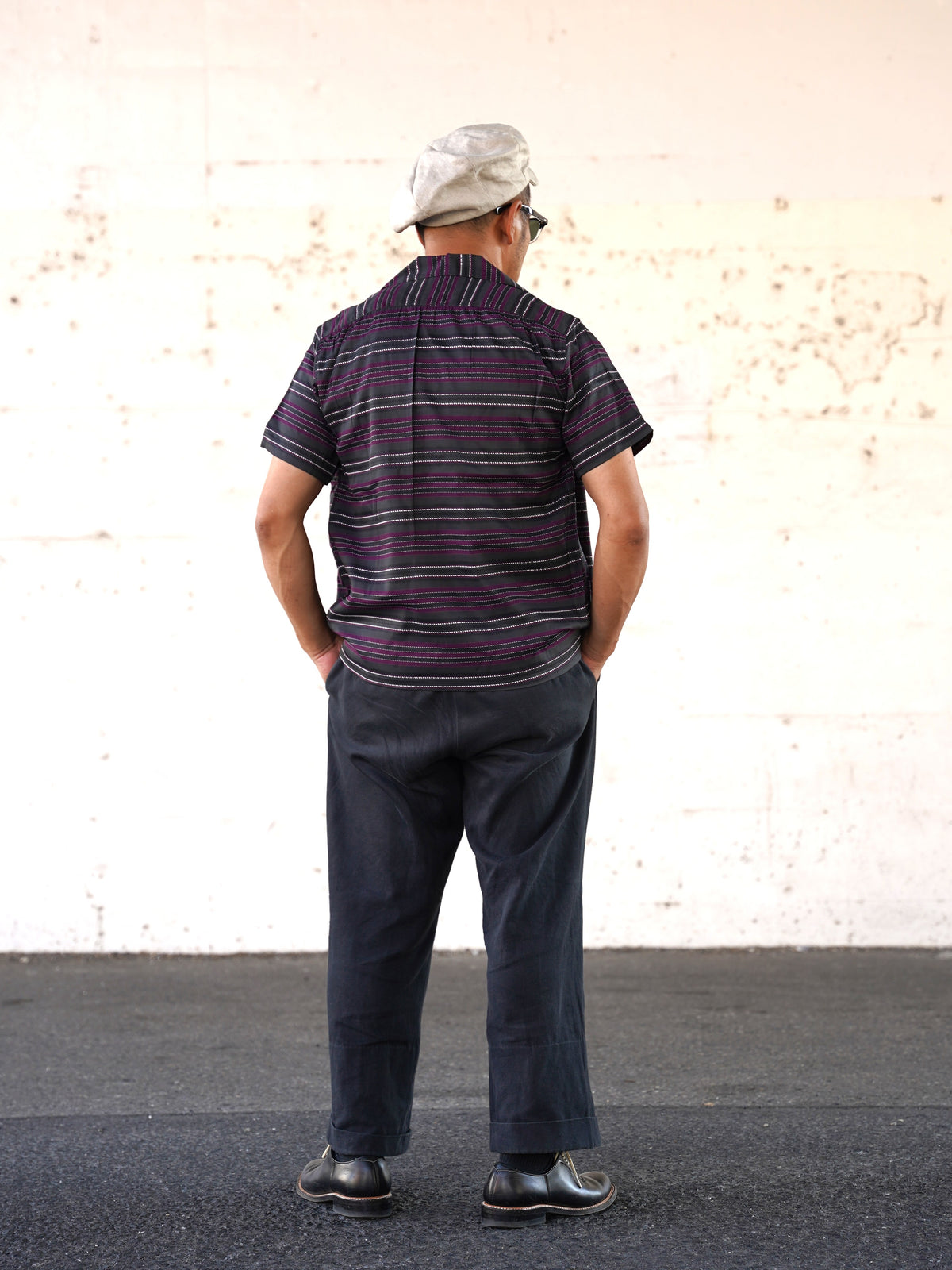 #270111 1950s Rayon Multi Stripe S/S Shirt