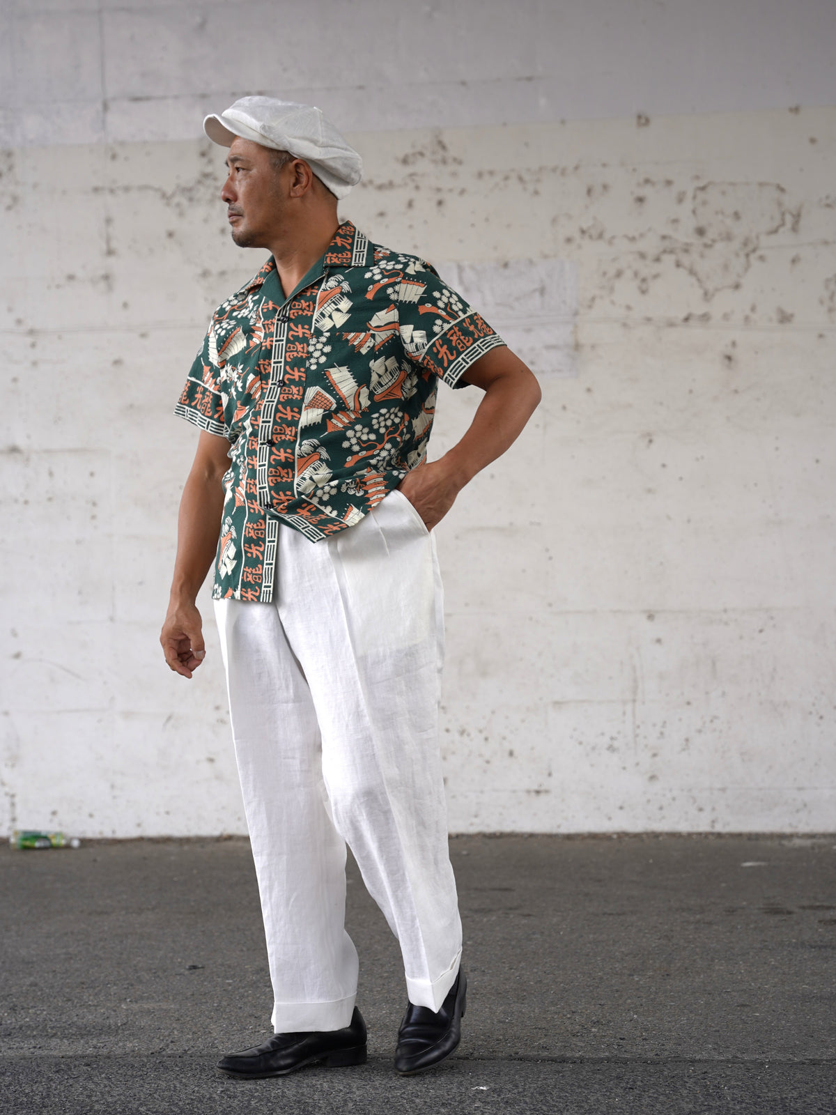 #270114 1950s Seersucker Short Sleeve Shirt - Koryu