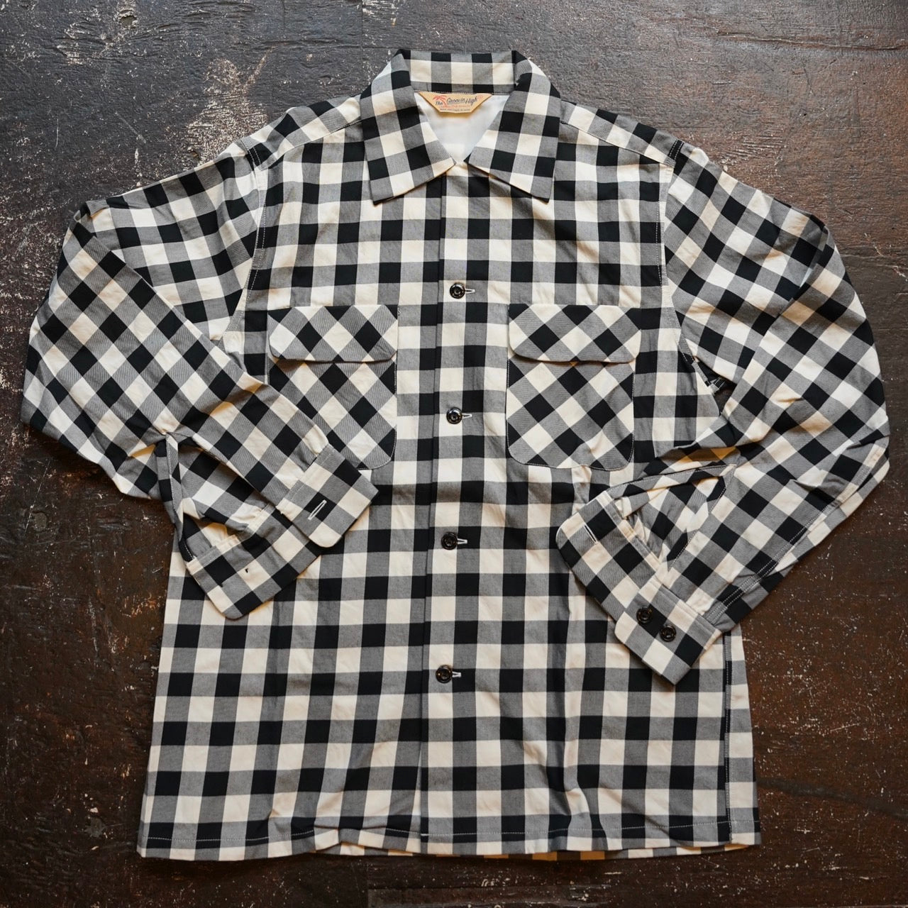 #396 1950s Block Check L/S Shirt