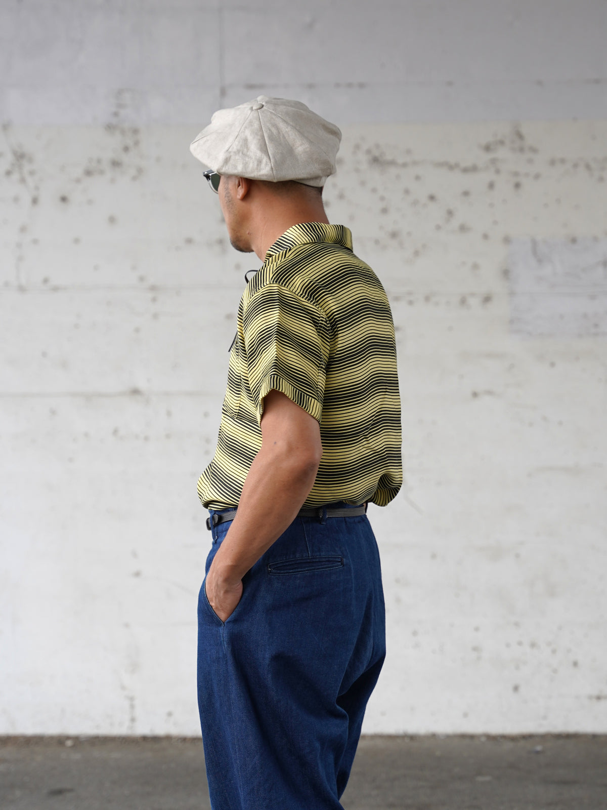 #270122 1950s Lace-Up Border Pullover Shirt