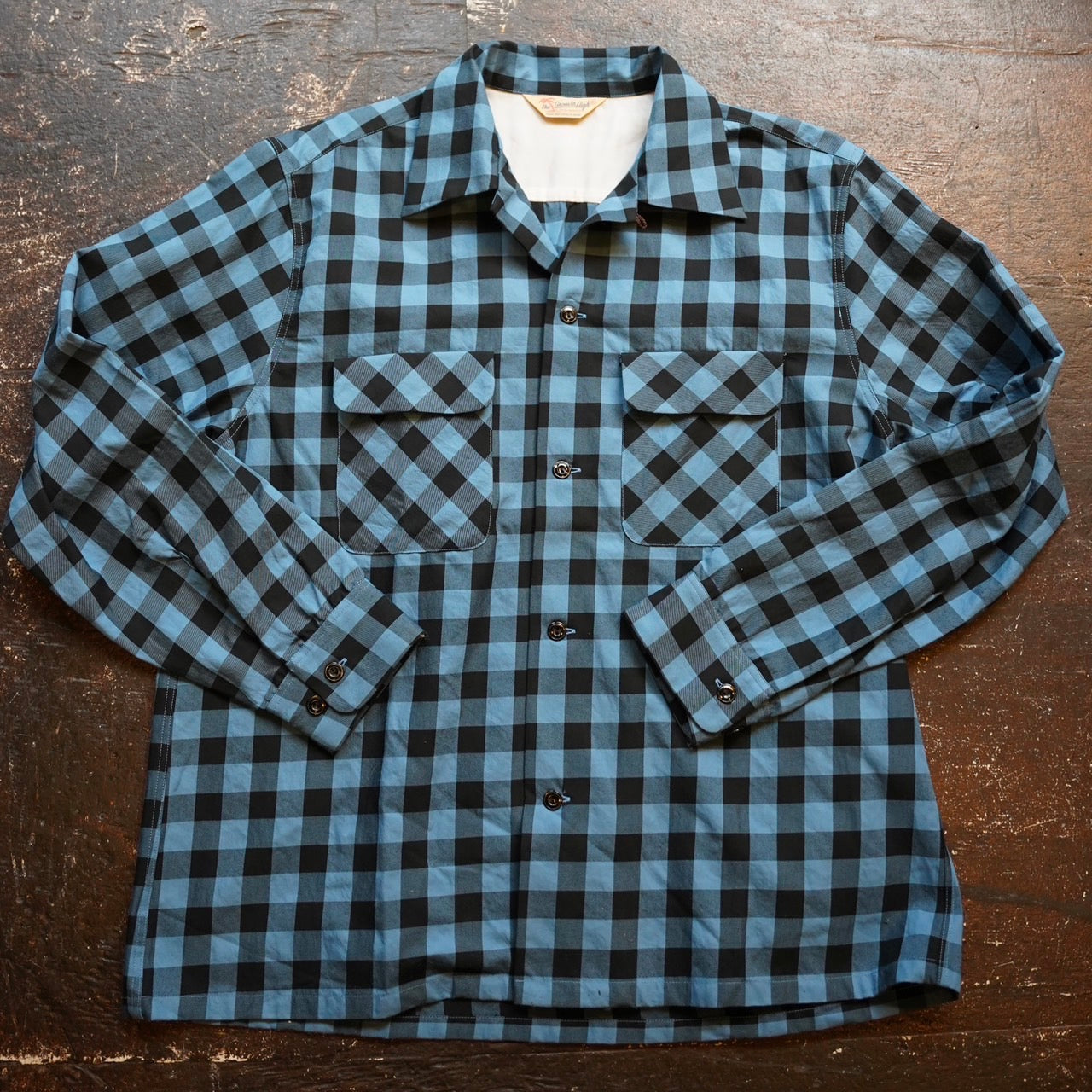 #396 1950s Block Check L/S Shirt