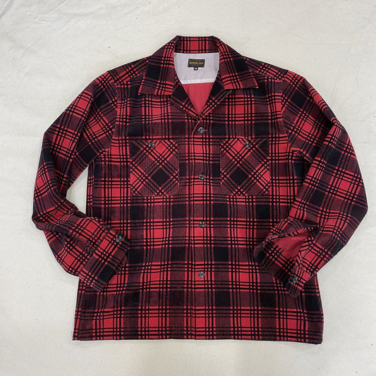 #340 1950s L/S Corduroy Shirt / Check