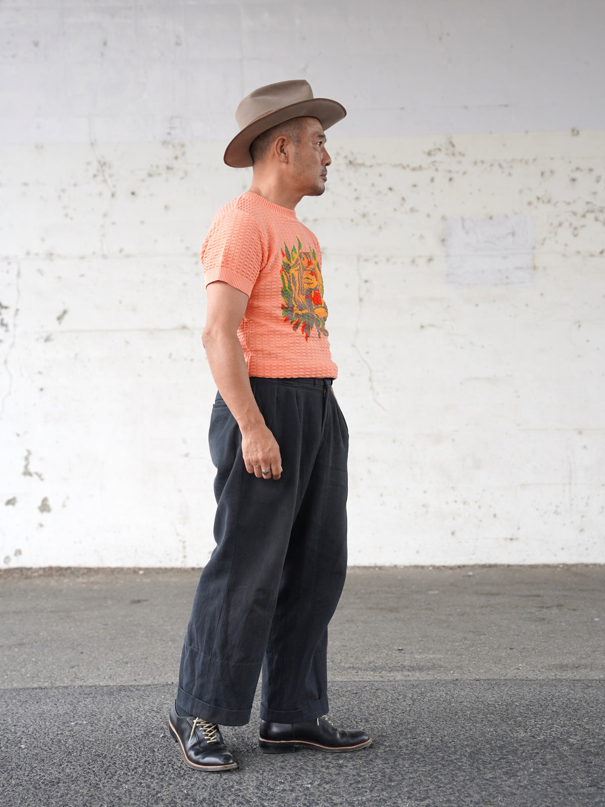 #270201 1950s Tiger Cotton Summer Knit