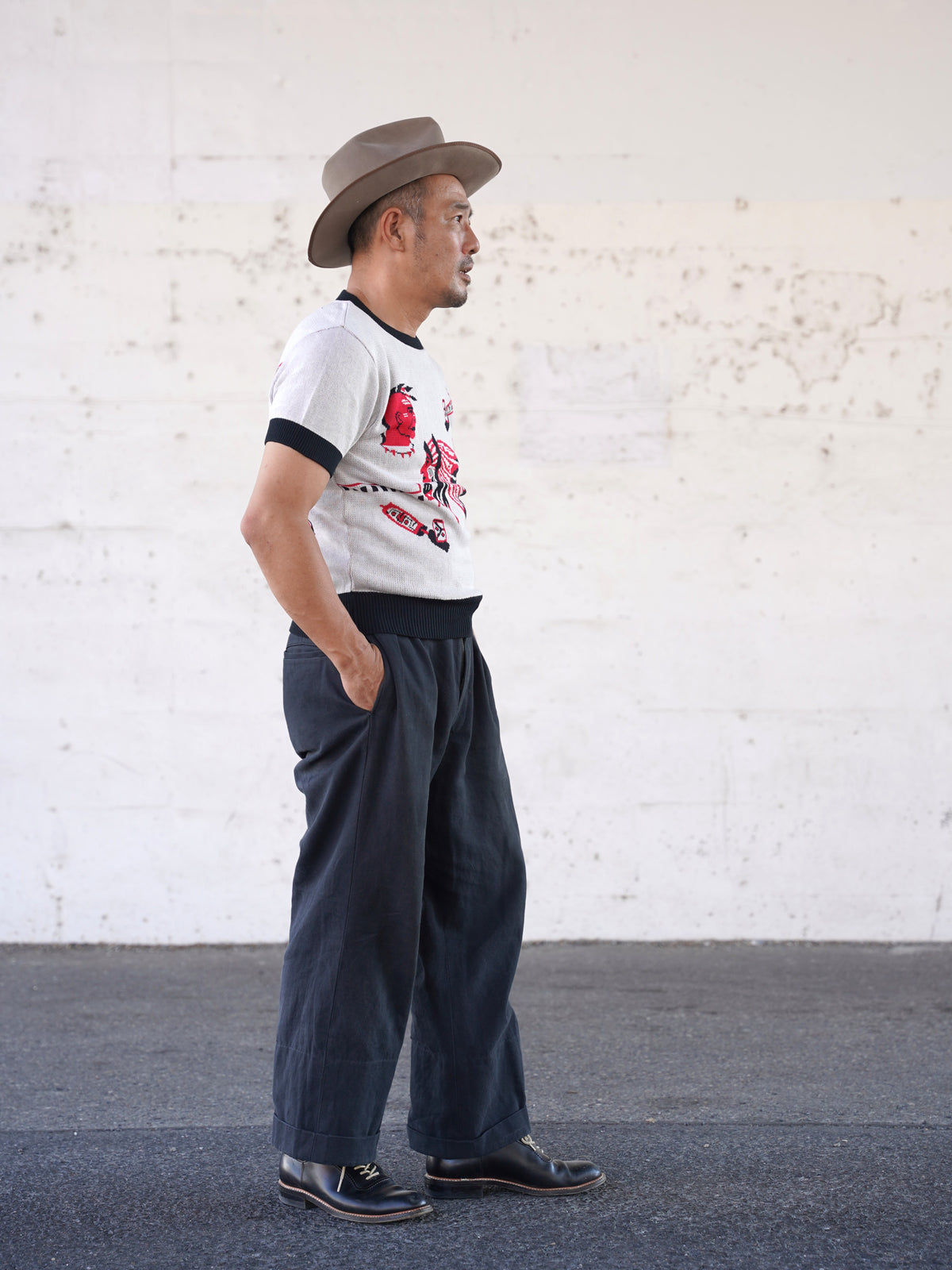 #270202 1950s Native American Jacquard Summer Knit